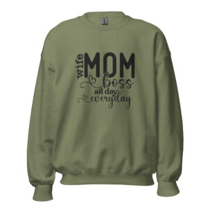 Unisex Sweater – Statement – wife mom boss SS01