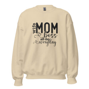 Unisex Sweater – Statement – wife mom boss SS01