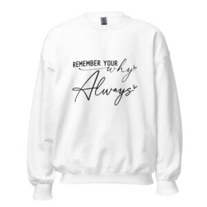 Unisex Sweater – Statement – remember your why always SS02