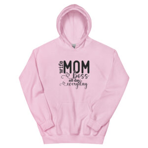 Unisex Hoodie – Statement – wife mom boss HS01