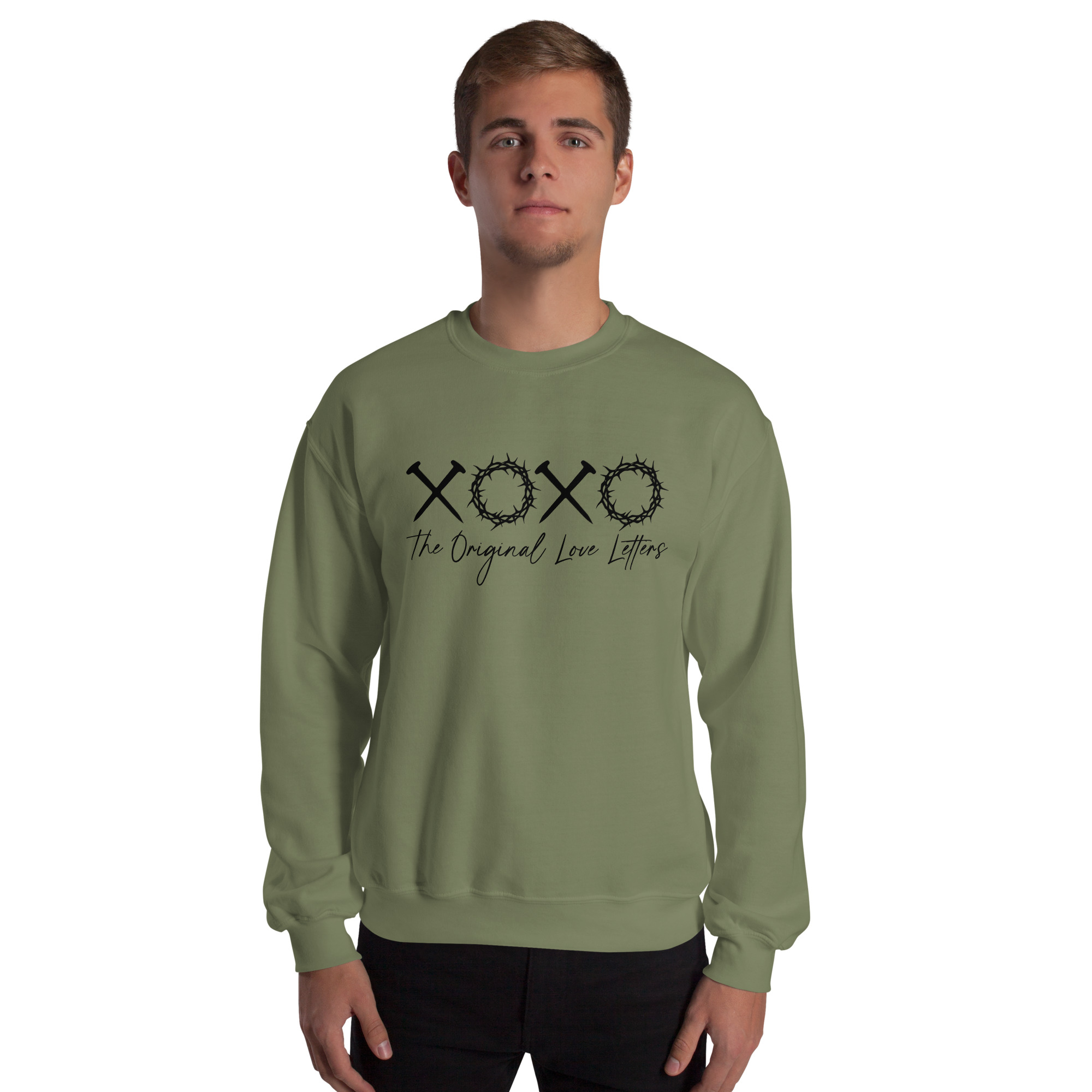 unisex-crew-neck-sweatshirt-military-green-front-677f9aac6cea1.jpg