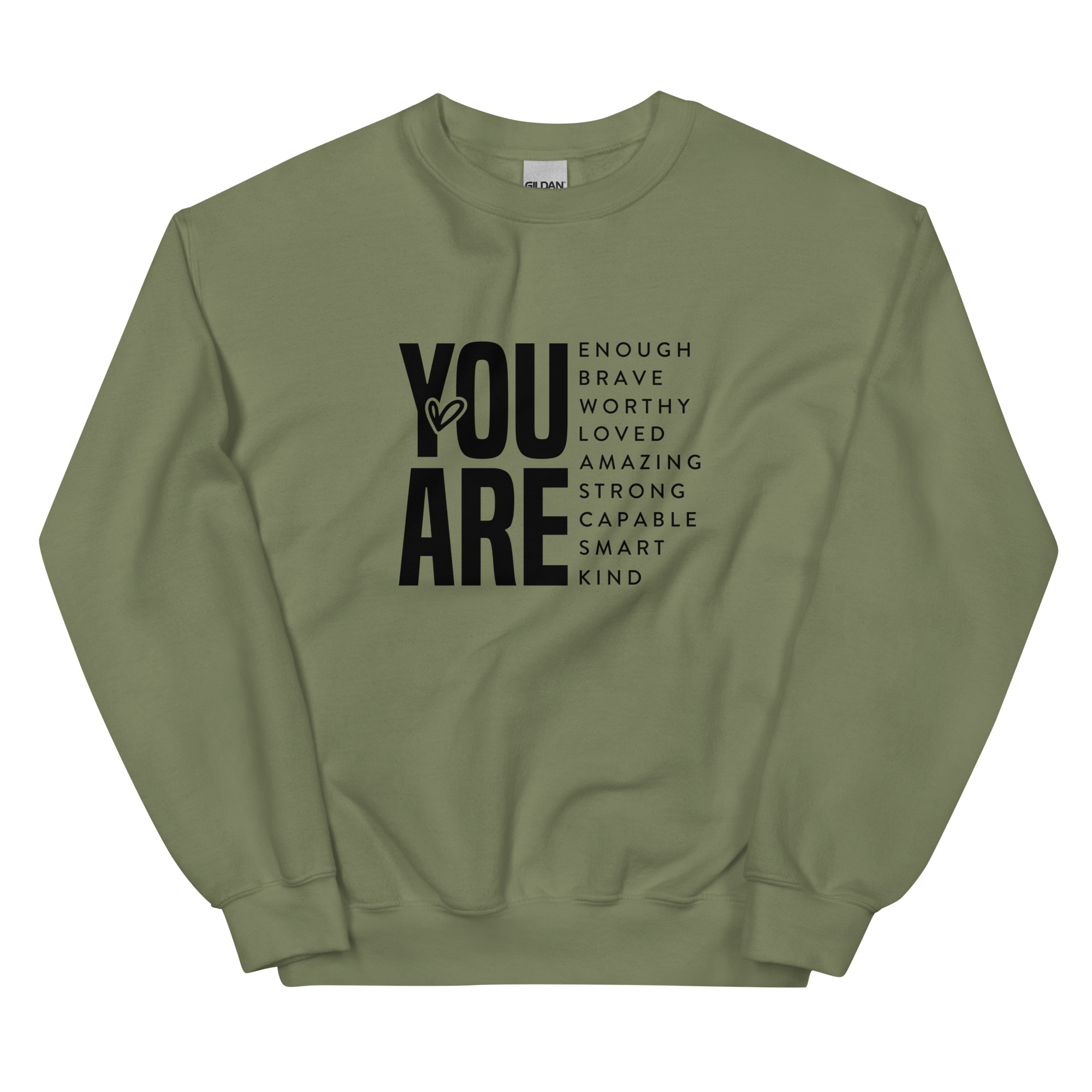 unisex-crew-neck-sweatshirt-military-green-front-677f9cd6c6b38.jpg